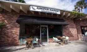Juniper Market with their outside dining in the Uptown Region of St. Augustine.