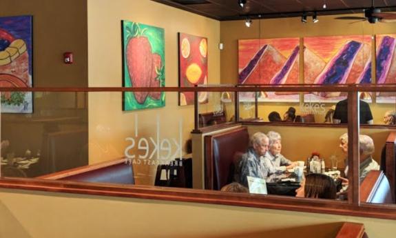 The inside dining area of the restaurant