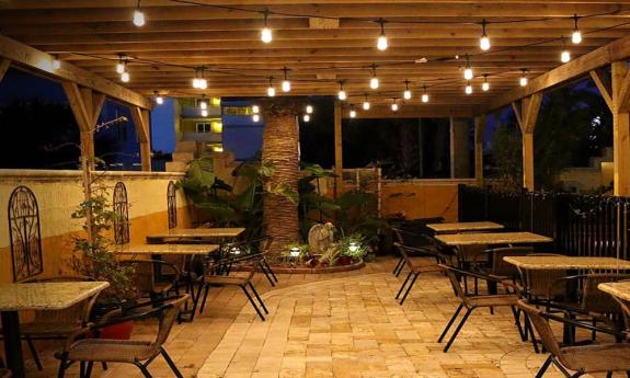 The outdoor seating area at La Cocina in St. Augustine Beach, FL.