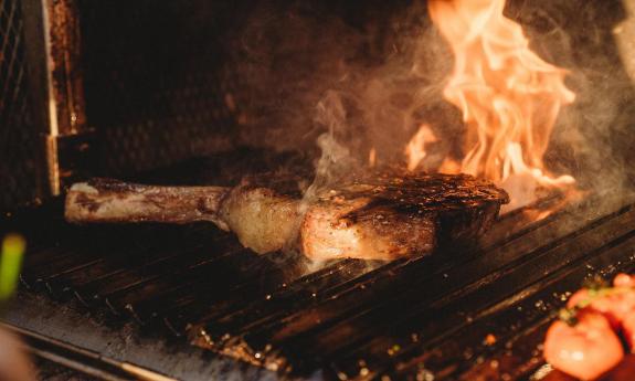 Meat on the grill at the Urban Asado in St. Augustine.