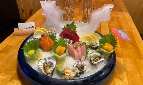 Uni and oysters served at Matsukawa located near World Golf Village in St. Augustine. 