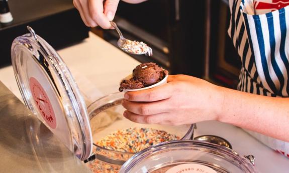 Carefully applied homemade sprinkles are available at Mayday Ice Cream in St. Augustine.