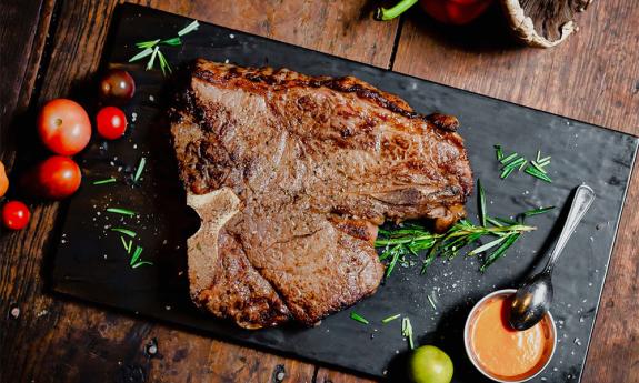  A steak from Michael's Restaurant in St. Augustine.