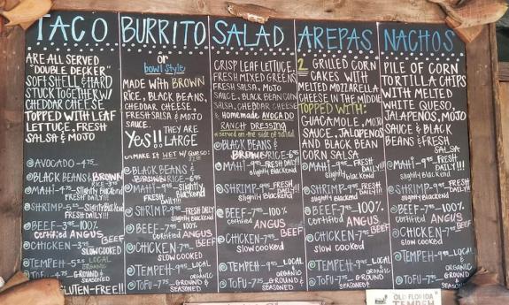 Menu at Mojo's Tacos - Anastasia in St. Augustine, FL