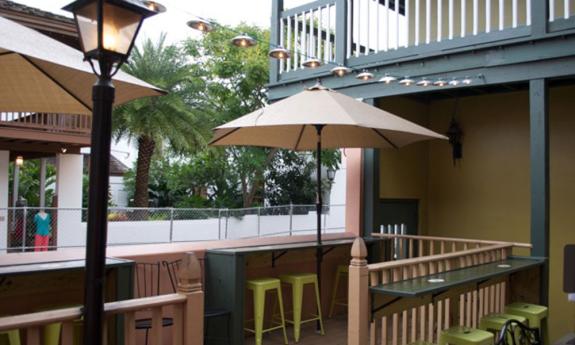 The outdoor patio at Monkey Life Grill.