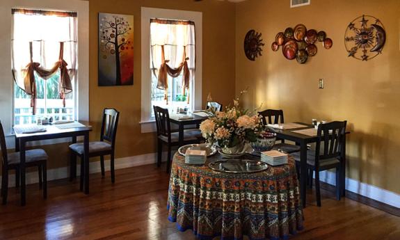 The interior of the Moon and Sun Cafe in St. Augustine, Florida.