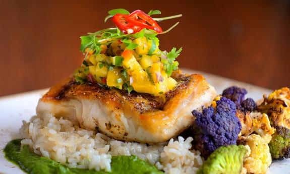 Roasted Red Snapper served at Nineteen at TPC Sawgrass north of St. Augustine.