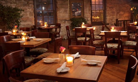 The dining room at O.C. White's Seafood & Spirits in St. Augustine, Florida.