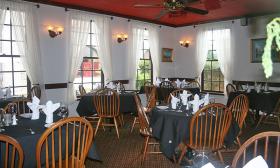 Inside dining area at the Old City House Restaurant in St. Augustine.