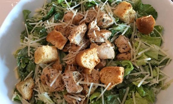 The chicken Caesar salad at Panama Hattie's in St. Augustine Beach.