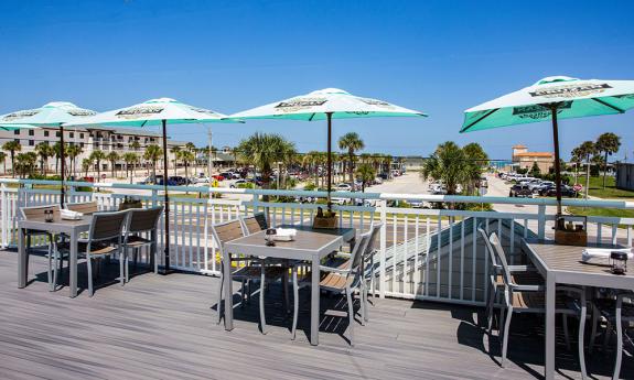 View from the deck at Panama Hattie's in St. Augustine Beach