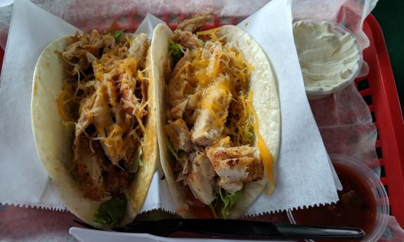 Fish tacos from Pelican Landing in St. Augustine.