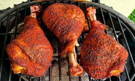 Preparing lunch at Smokin’ Spencer’s Q - moblie BBQ in St. Augustine, FL