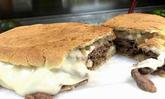 One of the delicious hot pressed sandwiches offered at the Dilly-Dally Deli in St. Augustine Beach.