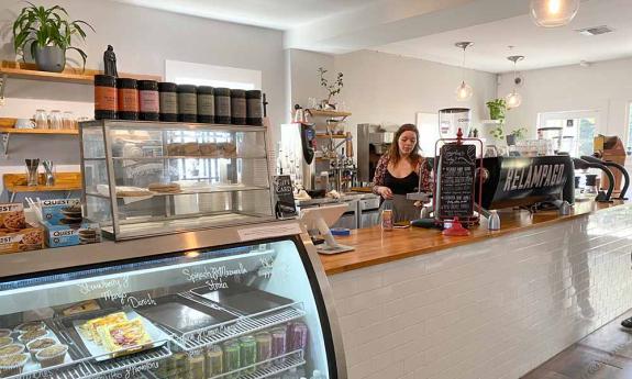 Front counter at Relampago Coffee Lab in St. Augustine