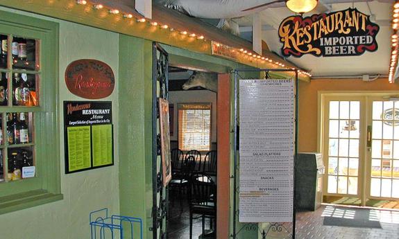 Entrance to the Rendezvous Restaurant and beer pub in St. Augustine, Florida.