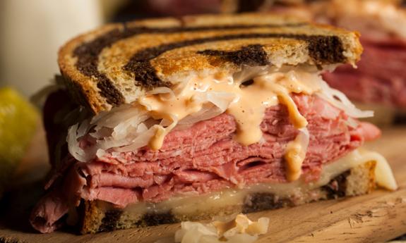 Mardi Gras Sports Grill offers delicious Reuben sandwiches.