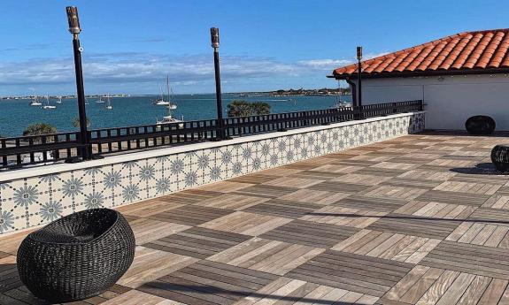 The view from the rooftop patio at River & Fort in historic downtown St. Augustine.