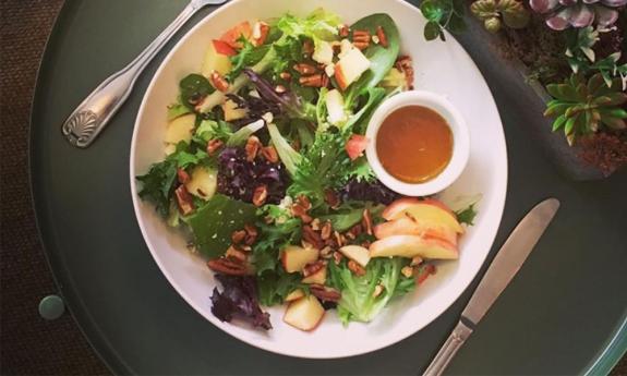 Salad at Luna Cafe in St. Augustine.