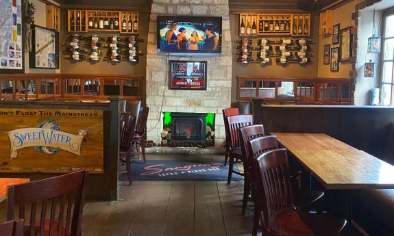 The interior dining room at Sangrias Wine and Tapas Bar in St. Augustine.