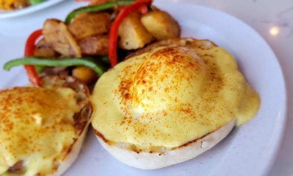 Eggs Benedict at Santiago's Florida Kitchen and Craft Bar in St. Augustine Beach.