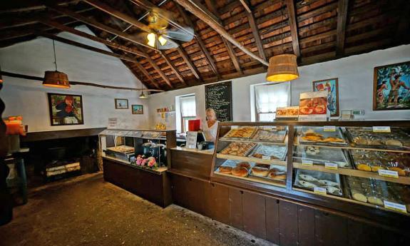 The Spanish Bakery is a local favorite in St. Augustine, tucked away in a garden off St. George Street.