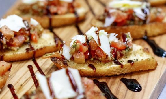 Sporks Food Truck Bruschetta for a party in St. Augustine.