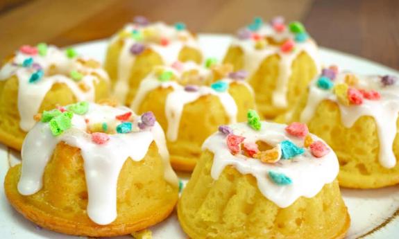 Froot Loop bundt cakes courtesy of Sporks in St. Augustine, FL.