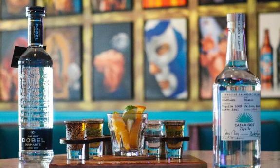 The bar is ready for Happy Hour at Taco Libre in St. Augustine.