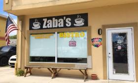 The front of Zaba's Coffee on A1A on Anastasia Island in St. Augustine.