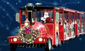 See St. Augustine's Nights of Lights aboard Santa's Red Train, presented by Ripley's Attractions.