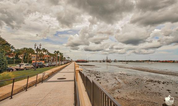 St. Augustine's seawall now. Photograph by Stacey Sather.