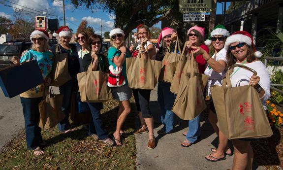 Everyone on the tour gets a goody bag with samples from Uptown San Marco retailers.