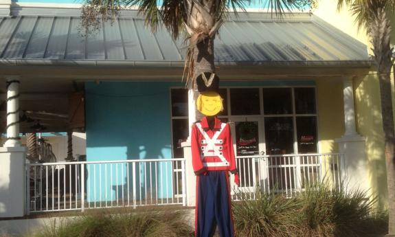 One of the 200 palm trees decorated for the holidays for Vilano Beach's Dressing of the Palms.