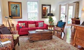 A living room for relaxing: At Journey's End in St. Augustine.