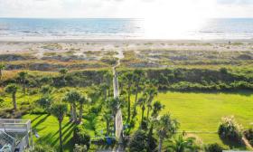 Beach walkover at Beachfront Bed and Breakfast in St. Augustine Beach, Florida