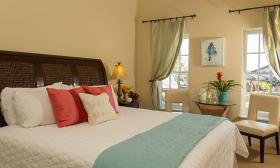 The bedroom of the Bayview Room at St. Augustine's Bella Bay Inn.
