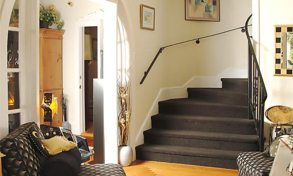 The elegant foyer of Casa de Sueños welcomes guests to this historic inn in the heart of old St. Augustine.