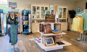 A shop offering vacation essentials and souvineers, plus authentic Guy Harvey items, can be found at Guy Harvey Resort St. Augustine Beach.