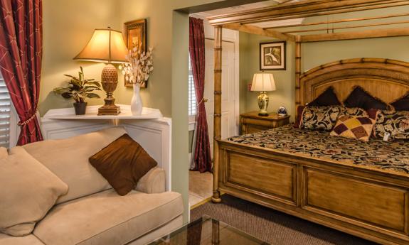 Guest room in the main house of the Casablanca Inn 