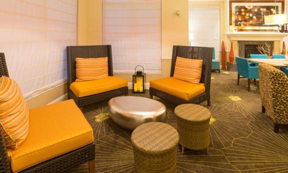 The lobby of the Hilton Garden Inn, St. Augustine Beach