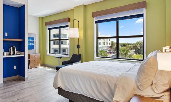 A room at the Holiday Inn Express St. Augustine - Vilano Beach.