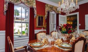 Elegant dining room to enjoy a delicious breakfast at this b and b!
