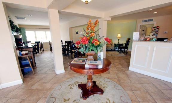 The lobby of the Bayfront Inn in St. Augustine, Florida.