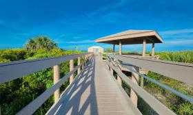 Boardwalk to the Ocean from Ocean Gallery Resort in St. Augustine Beach, Florida