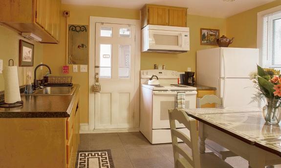 The kitchen in The Cottage, a downtown vacation rental available through the St. Francis Inn in St. Augustine.