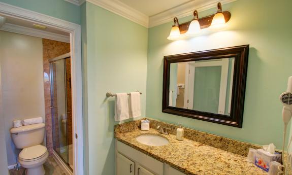 Full bathrooms with showers at the Saint Augustine Beach House