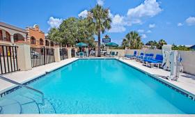 The swimming pool at Travelodge in St. Augustine, FL.