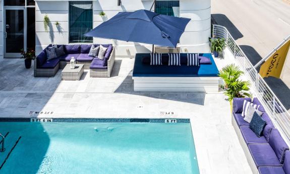 The pool area at voco St. Augustine.