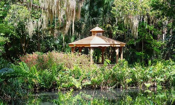 The gazebo at Washington Oaks Gardens State Park.